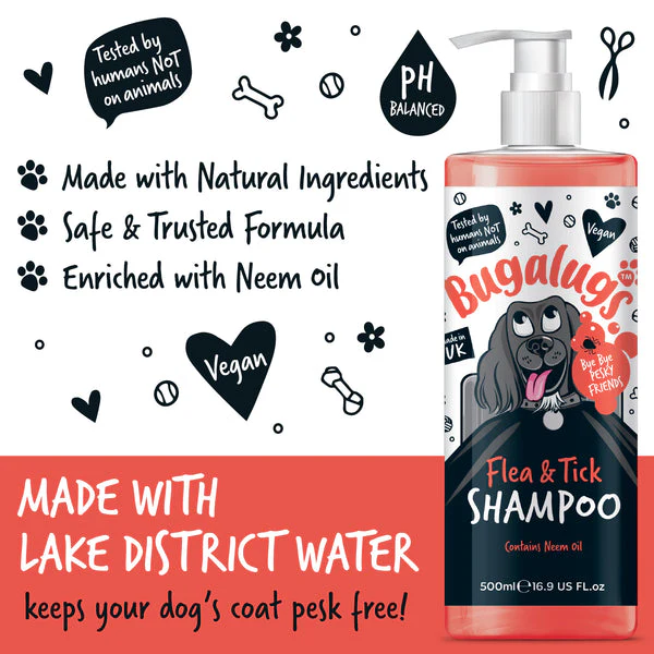 Bugalugs Flea & Tick Dog Shampoo - 500ML - Image 2
