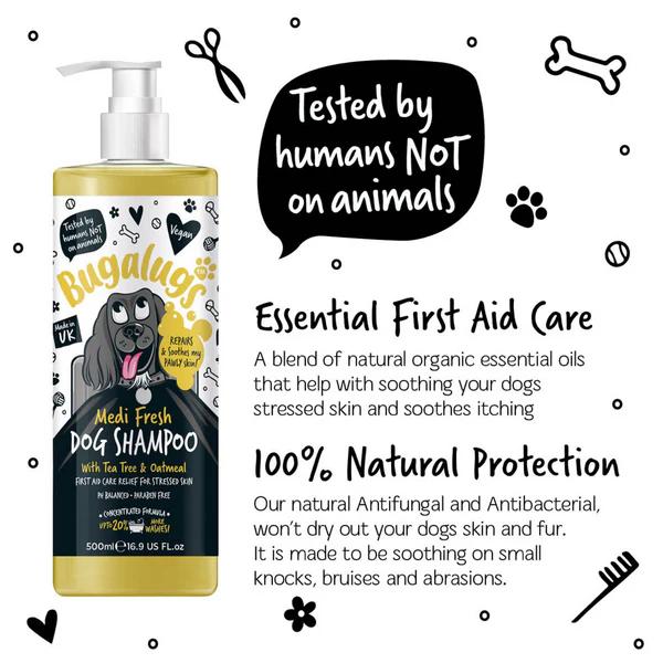 Bugalugs Medi Fresh Dog Shampoo - 500ML - Image 3