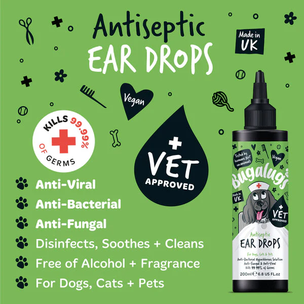 Bugalugs Antiseptic Ear Drops for Pets - 200ML - Image 2