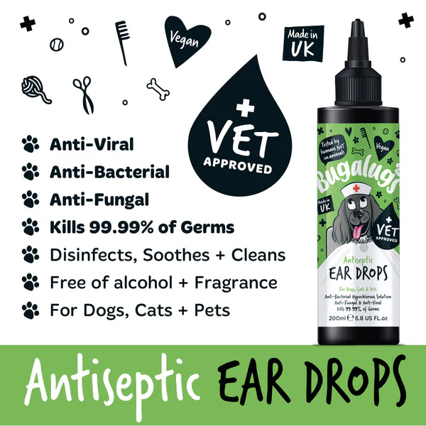 Bugalugs Antiseptic Ear Drops for Pets - 200ML - Image 3